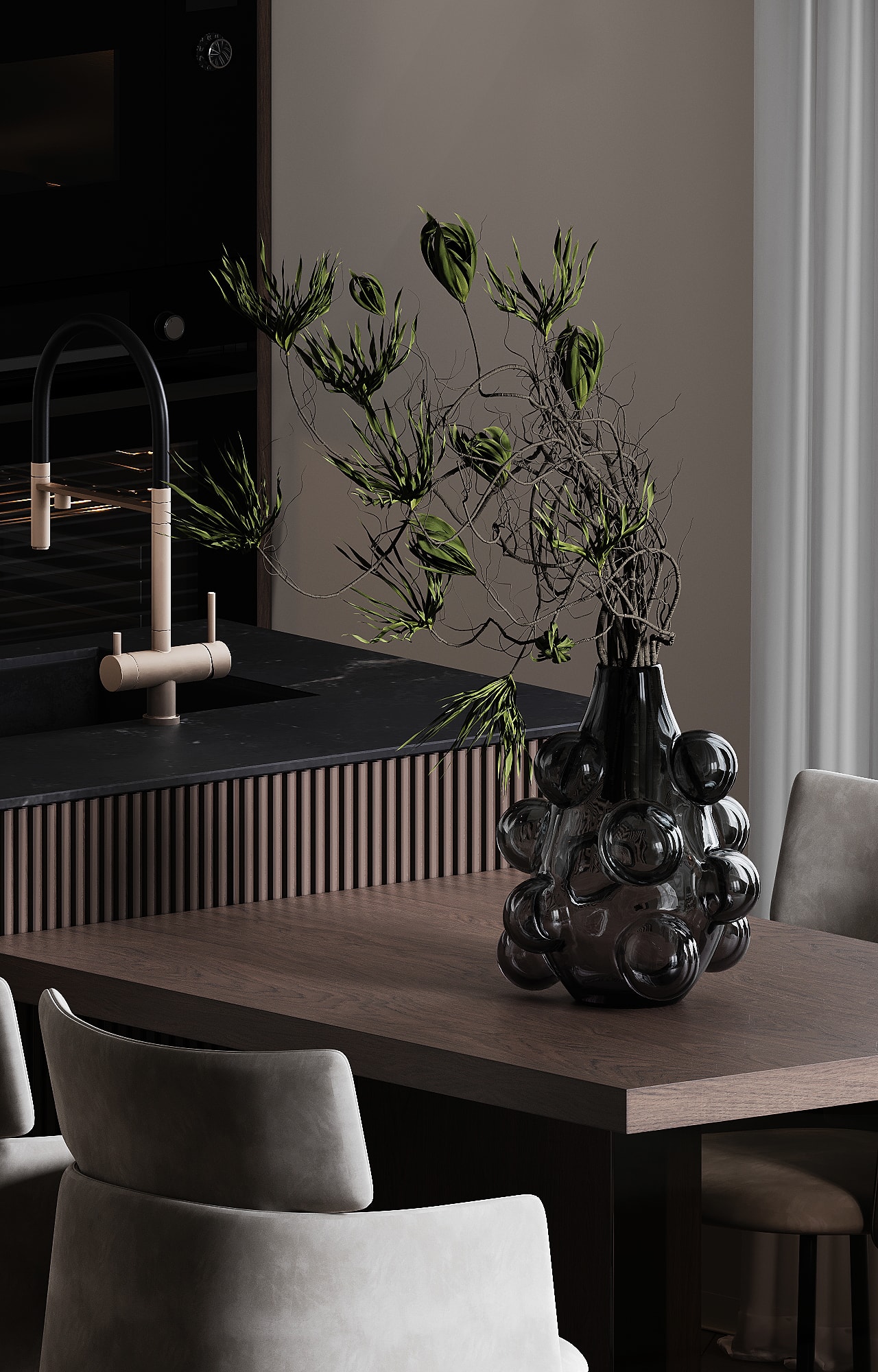 Dining detail and vase — Residence 37