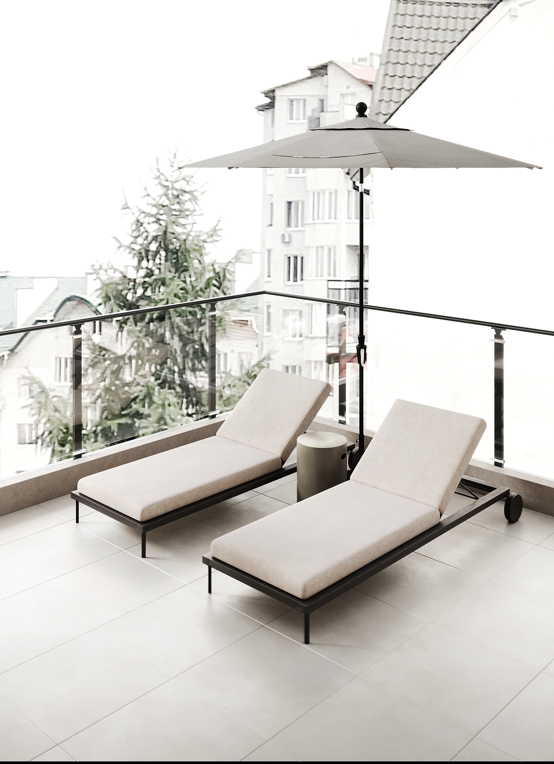 Terrace loungers — Residence 37
