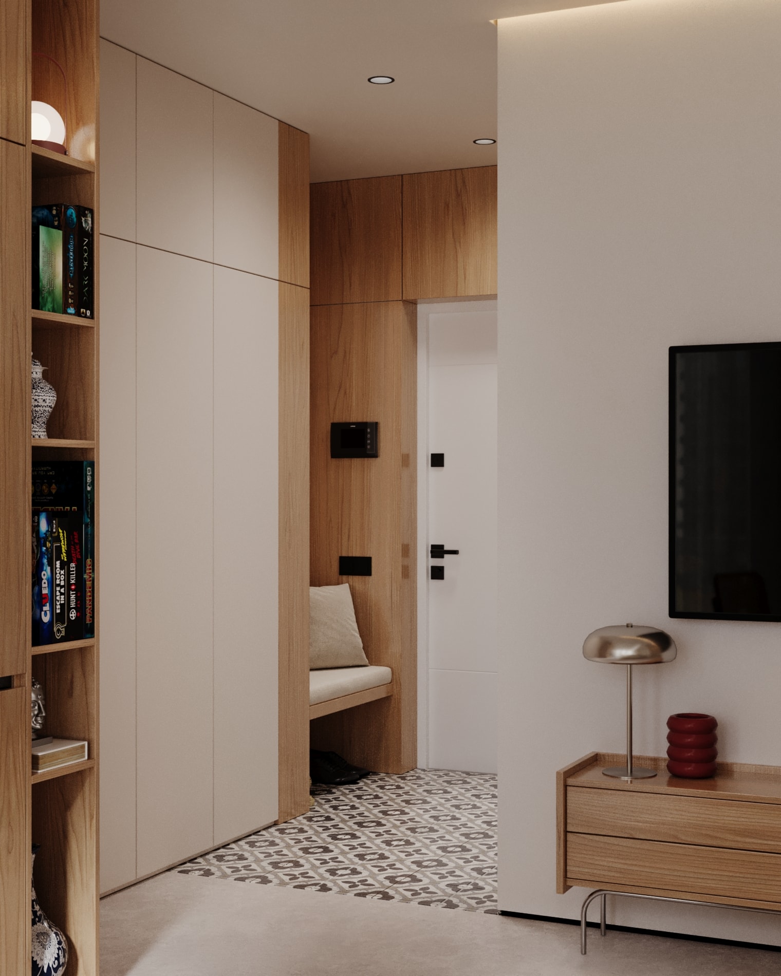 Entrance and concealed storage — Silent Park