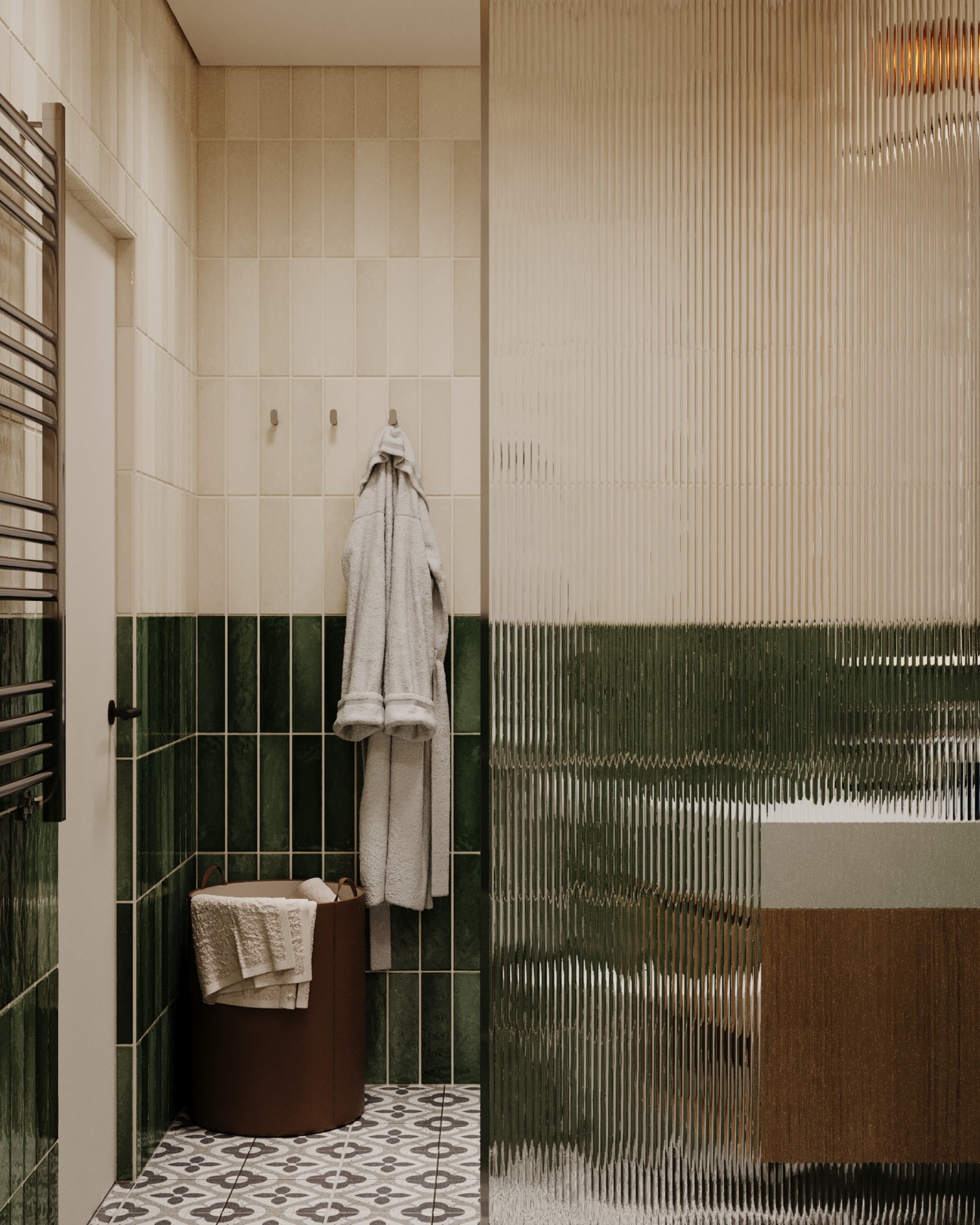 Shower and contrasting tile — Silent Park