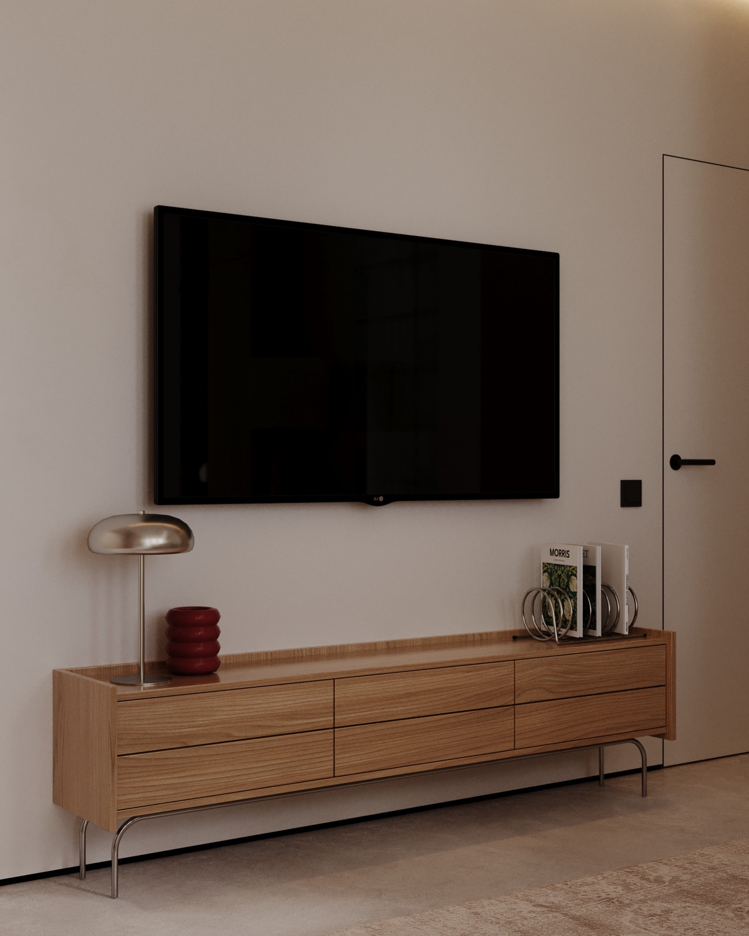 Television area and timber cabinet — Silent Park